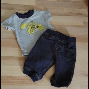 🌼3M Carter's Outfit, Construction Tough